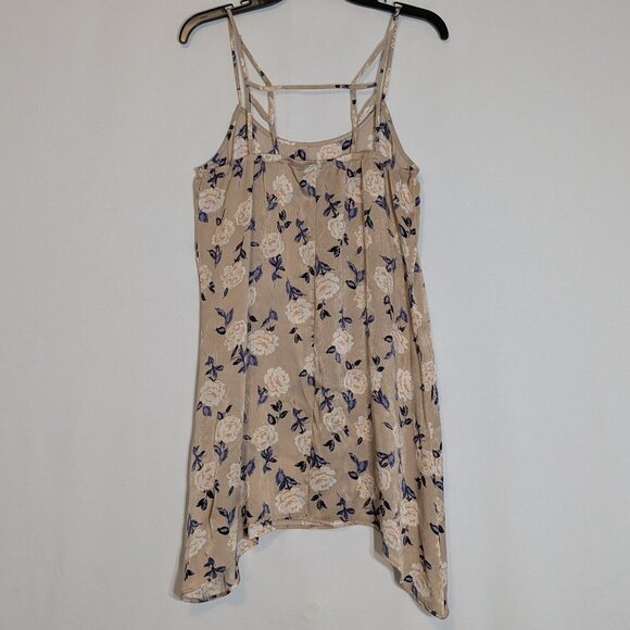 TRIXXI Dust Rose Pink Floral Satin Mini Tank Dress; Size M - Picture 2 of 5